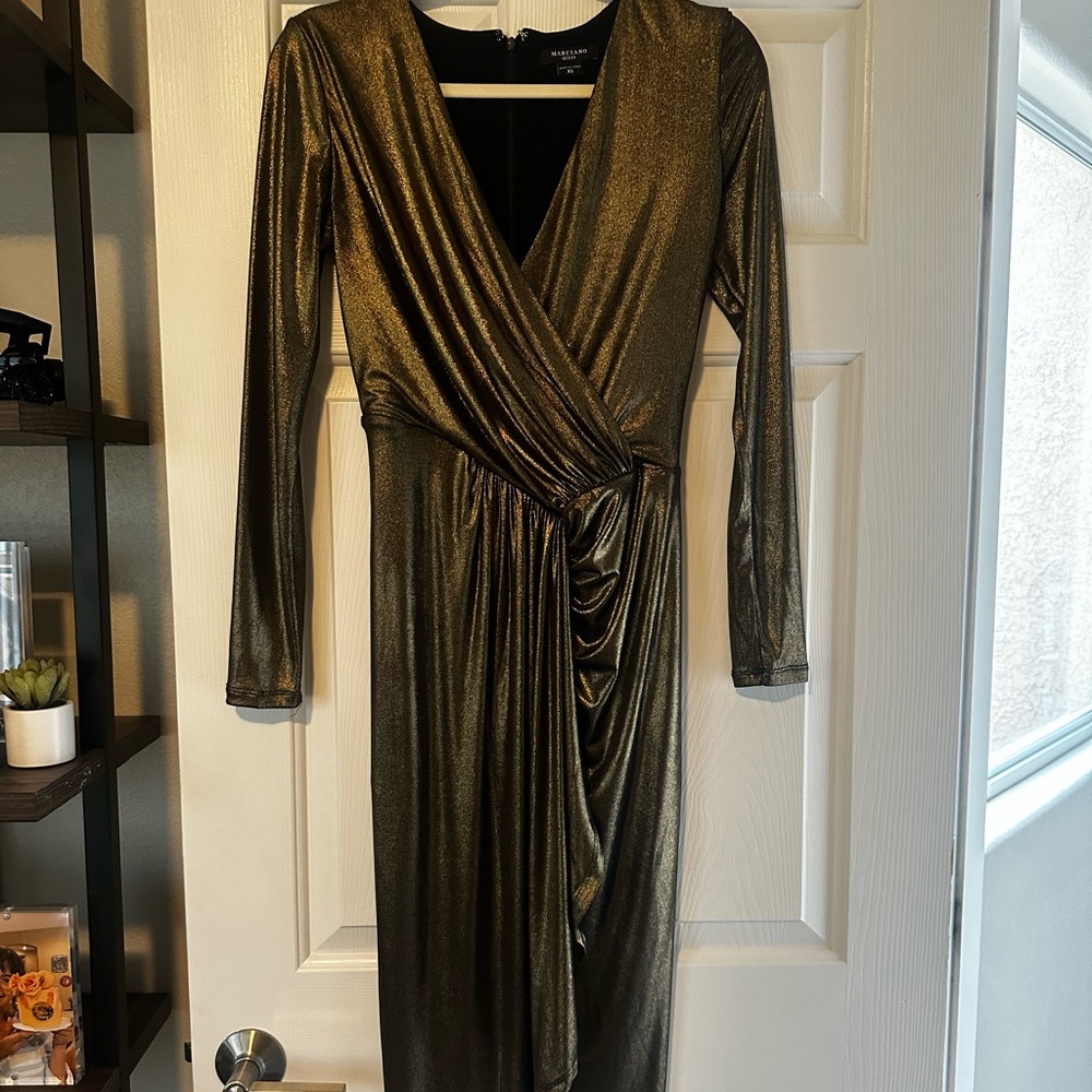 Marciano Agatha Gold Dress Size XS